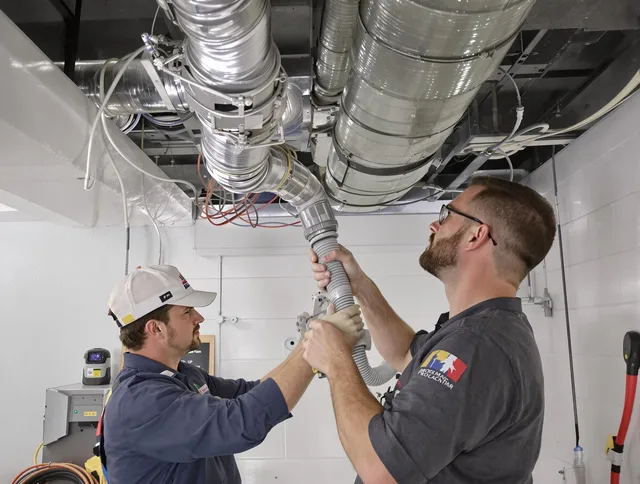 Wareham Air Duct Cleaning technician performing thorough AC duct cleaning in Wareham